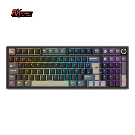 RK ROYAL KLUDGE R98Pro Gasket kabelgebundene mechanische Tastatur, 98 Tasten, RGB, Hot-Swap-fähig, abnehmbarer Button, Gaming-Tastatur mit PBT-Tastenkappen