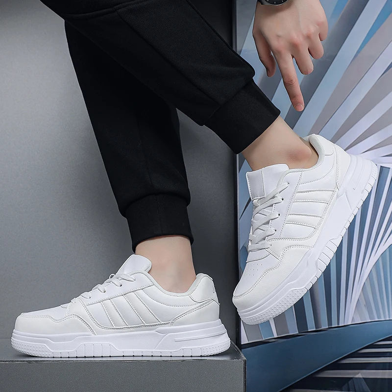 Plus Big Size 50 51 52: zapatillas de cuero para hombre, zapatillas deportivas informales, zapatillas planas de skate para dropshipping