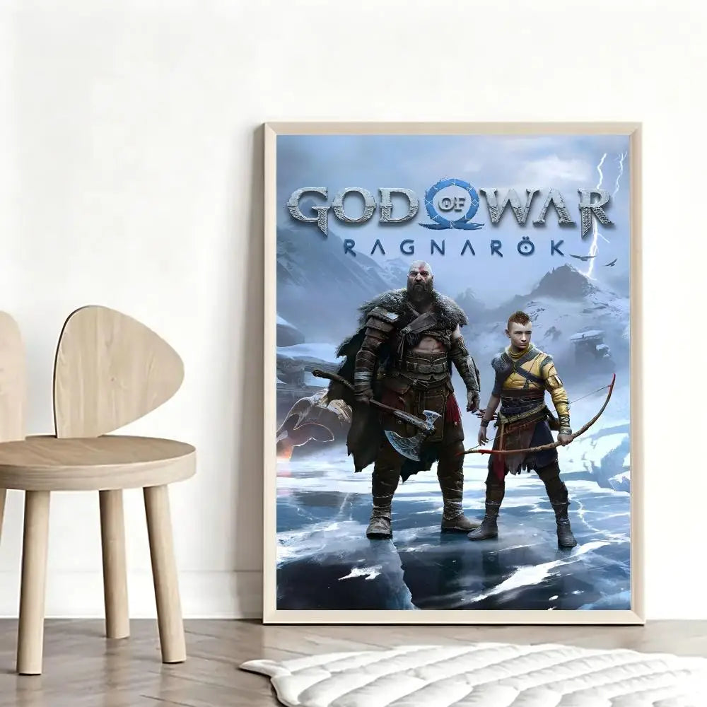 Mythic G-God of War RagnarokS Poster Stylish Art Poster Wall Decor for Living Room Bedroom Office Hotel Home Interior
