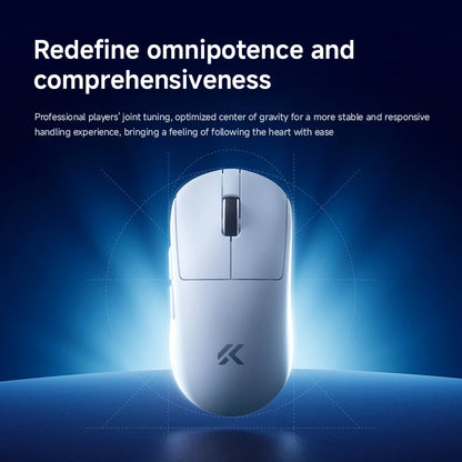 MCHOSE A7 V2 Wireless Gaming Mouse, Tri-Mode Bluetooth 8K Lightweight Esports Mouse with PAW3950 Sensor, 42000 DPI Ergonomic Gaming Mouse