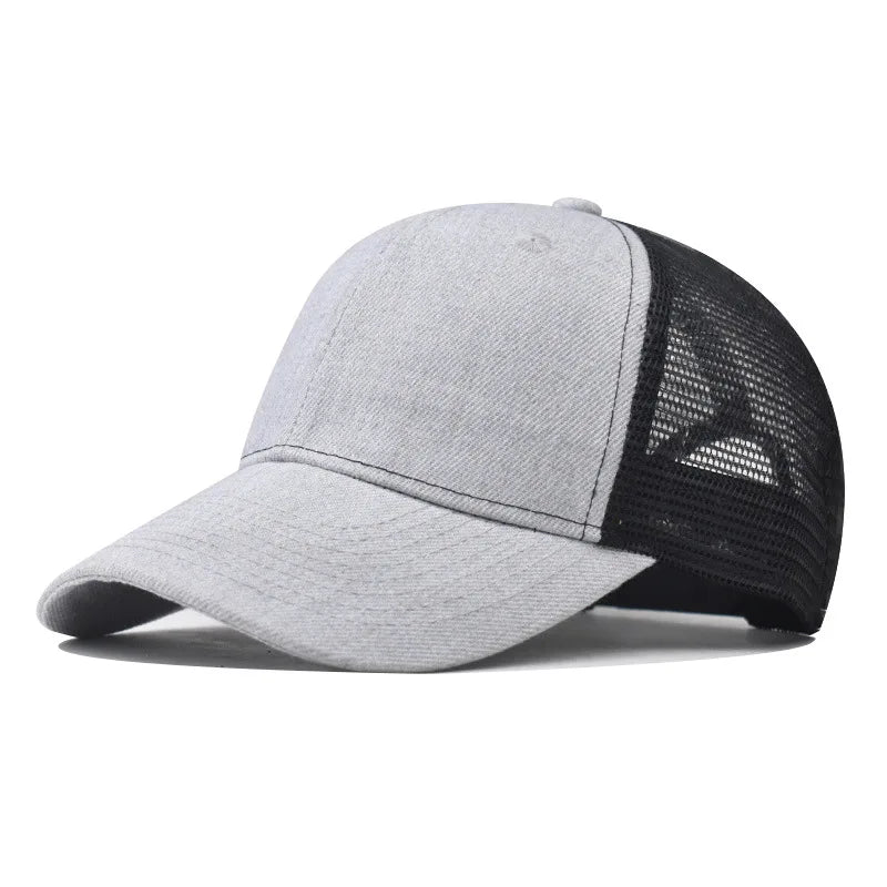 Cappellino da baseball per adulti, cappellino a rete, visiera curva poco profonda, cappello unisex, cappello estivo, cappello traspirante, cappellino da ombra, cappellino per primavera e autunno, cappellino hip hop aderente