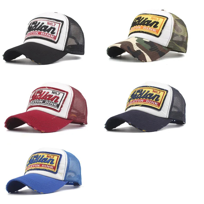 Streetwear-Dad-Baseballcap mit Buchstabenstickerei und Mesh, modische Snapback-Cap, Hip-Hop, Outdoor, Y2K, Trucker-Hut, Gorras F2719 für Damen und Herren