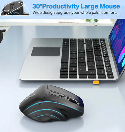 E-YOOSO X-31 Wireless Gaming Mouse for Big Hands, USB 2.4G Ergonomic Gaming Mouse, 4800 DPI Optical Mouse with 5 Buttons for PC & Laptop