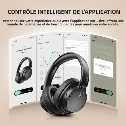 OneOdio EKSA V16 Bluetooth 5.3 Wireless Headphones with Mic, Hi-Res HiFi Over Ear Headset, 90H Battery, Bass Mode, Wired & Wireless Audio