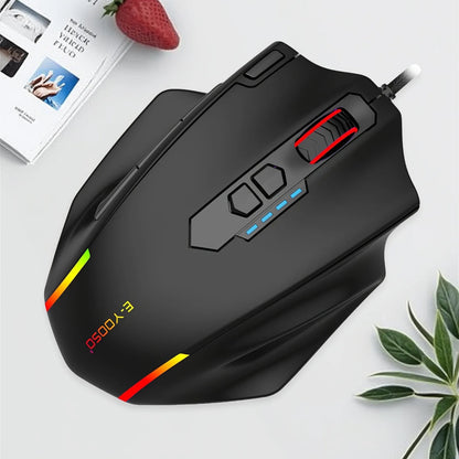E-YOOSO X-41PRO langallinen suuri pelihiiri, RGB-taustavalaistus, 11 ohjelmoitavaa sivupainiketta, tuki tietokoneille, PC:lle, kannettaville ja Macille