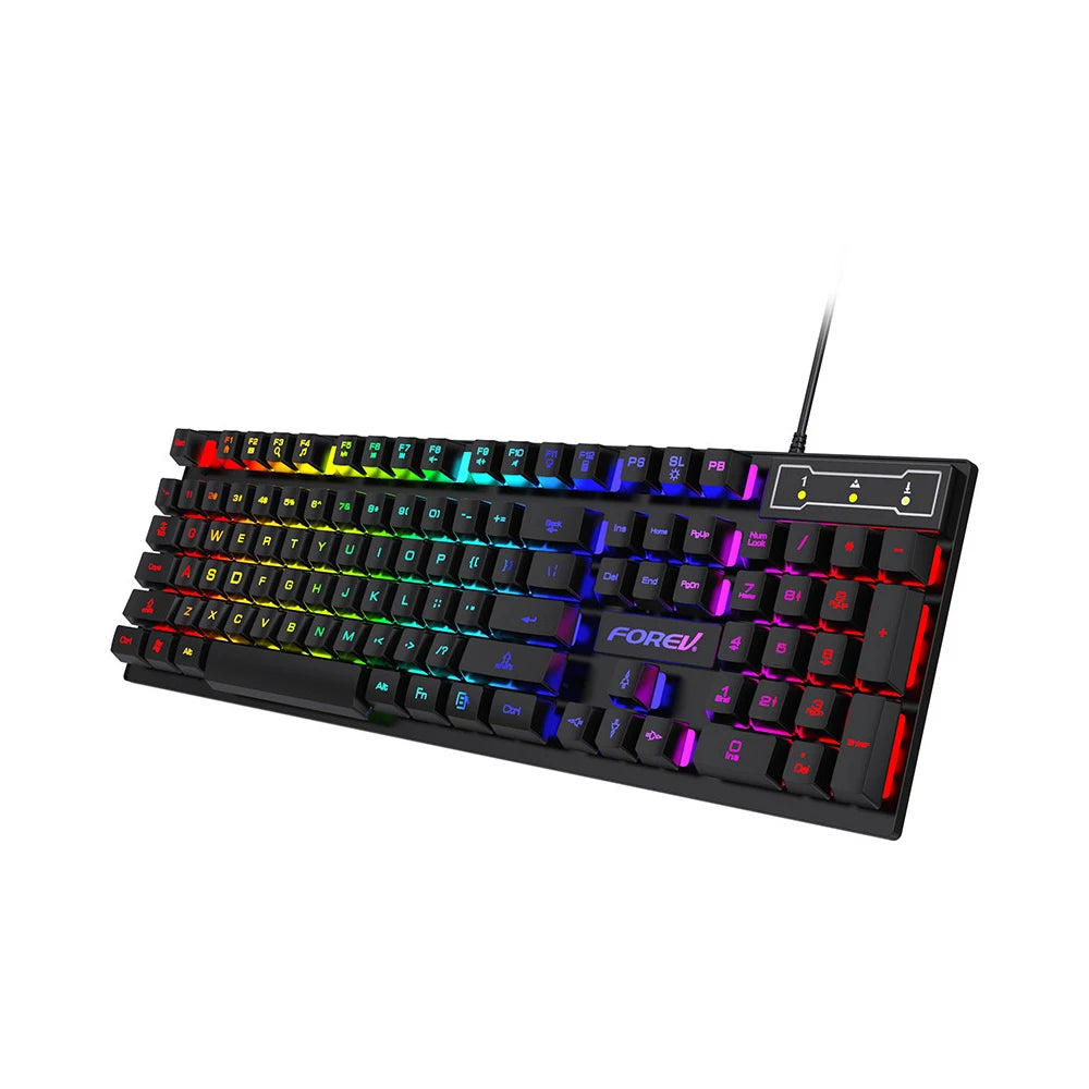 104 Keys USB Wired Keyboard RGB Mechanical Gaming Keyboard Ergonomic Esports Keyboard Computer Accessorie for Laptop Macbook
