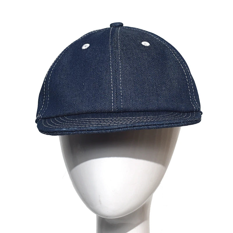Four Seasons Fashion baseballkasket i denim med kort skygge til mænd og kvinder – Dad Hat – justerbar i Trucker-stil – kasketter med lav profil