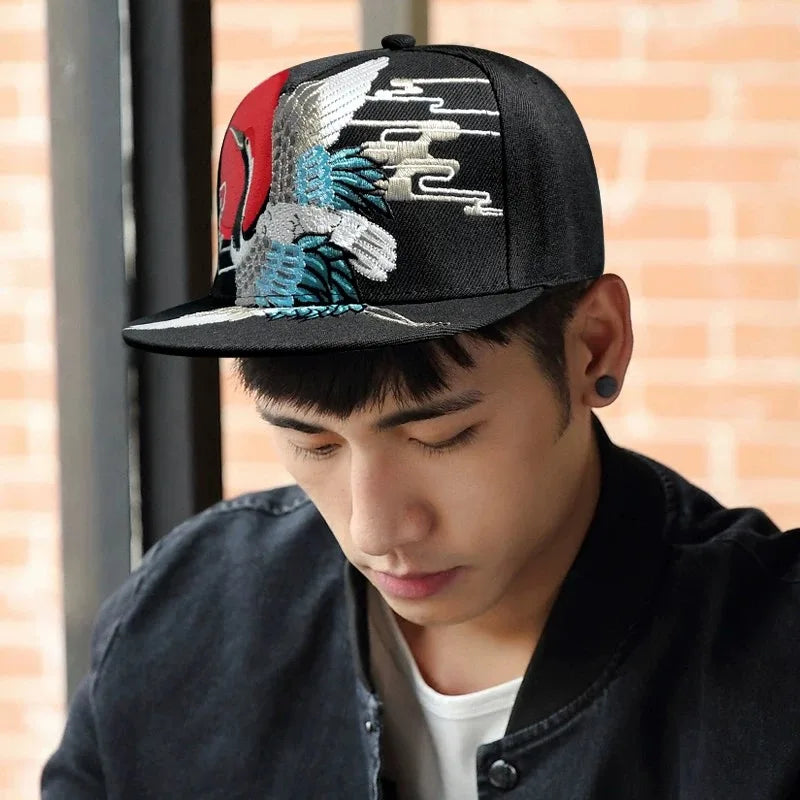China Chic Pattern Embroidery Baseball Hats Breathable New Unisex Ethnic Style Peaked Caps Versatile Sunshade Hip Hop Fashion