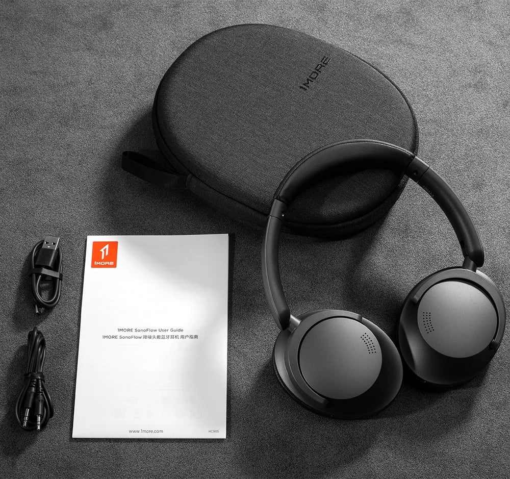 1MORE SonoFlow Active Noise Cancelling Headphones Wireless Bluetooth 5.0 HiFi Headset with 70H Playtime, LDAC Audio, Clear Calls & ANC Technology
