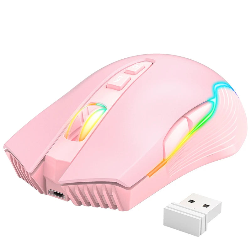 Lenovo CW905 Wireless Gaming Mouse 3600 DPI RGB Ergonomic Gaming Mouse with 7 Buttons, Adjustable DPI, USB Gaming Mouse for PC & Laptop