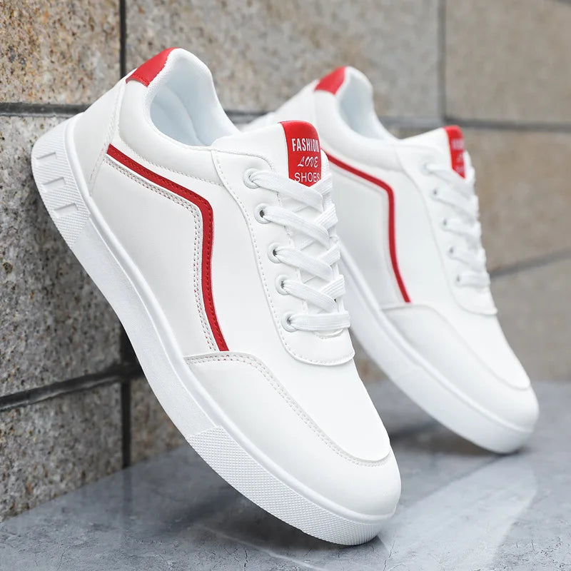 Zapatillas casuales de skate para hombre, blancas, para exteriores y ocio, transpirables, para caminar, planas, Chaussure Homme 39-48