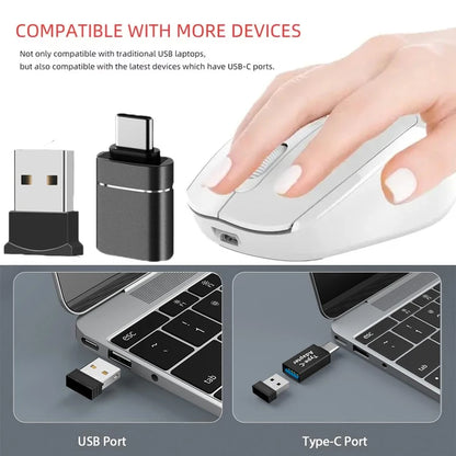 MissionFit Bluetooth Wireless Mouse Rechargeable 2.4G Silent Wireless Mouse for PC, Laptop, MacBook & Tablet with Adjustable DPI
