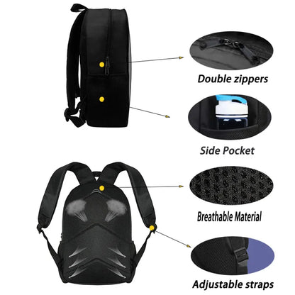 15 Inch Fortnite Cartoon Backpack Unisex for Boys Girls with Front Pocket Lightweight Student School Bookbag Large Capacity