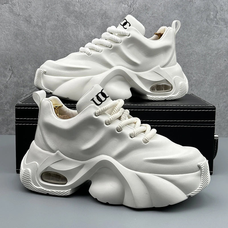 Zapatillas deportivas para hombre de talla grande, estilo «New Dad», con suela de plataforma gruesa, modernas, versátiles, informales, deportivas, de moda, cómodas y para el día a día.