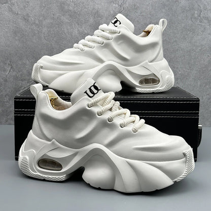 Zapatillas deportivas para hombre de talla grande, estilo «New Dad», con suela de plataforma gruesa, modernas, versátiles, informales, deportivas, de moda, cómodas y para el día a día.