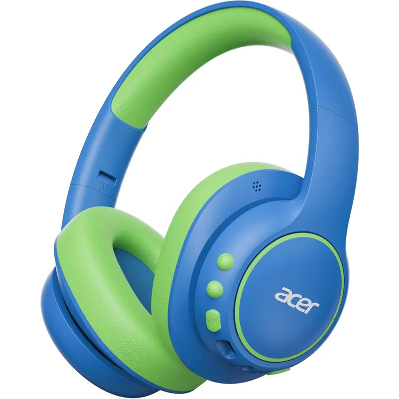 Acer Kids Bluetooth 6.0 Headphones with Mic, 75H Playtime, 85dBA Safe Volume Over-Ear Wireless Headphones, USB-C Fast Charging for iPad, Tablet & School