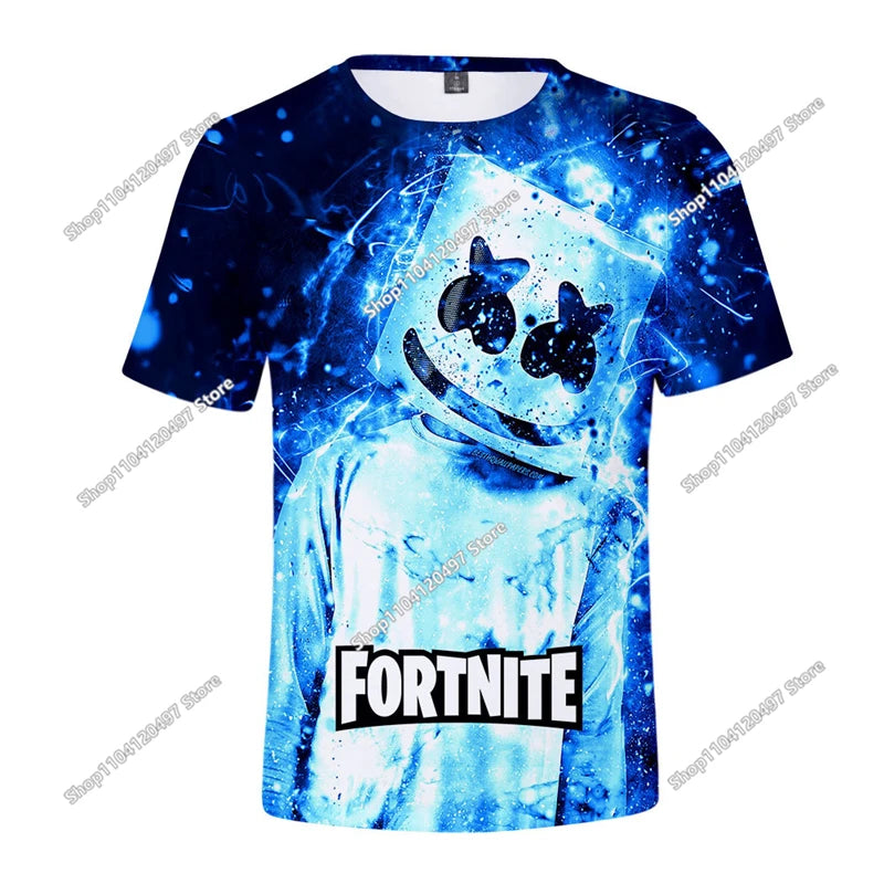 Children's Summer T Shirt Battle Royale Fortnite Hero Victory 3d T-shirt Tees Boys Girls Baby Clothes