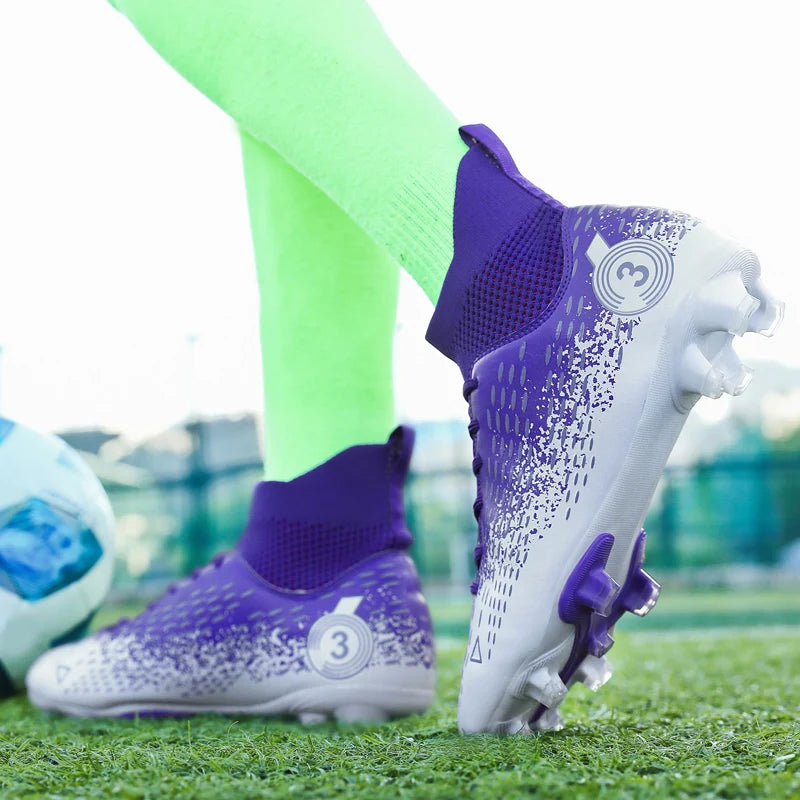 Size 31-45 Men's Soccer Shoes Women Football Boots Kids Soccer Cleats Traning Sneakers Teenagers Breathable Sport Footwear