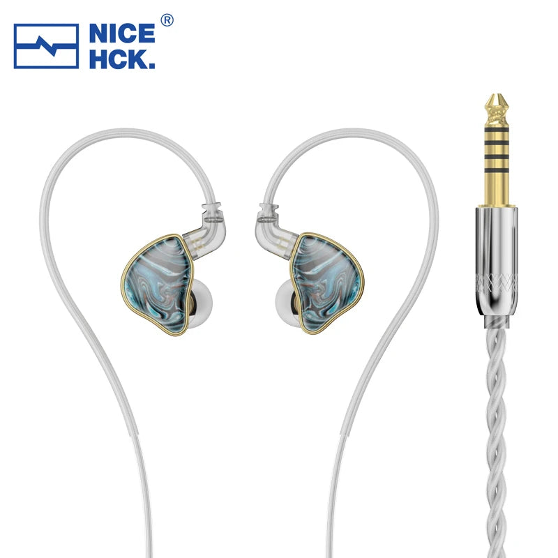 NICEHCK NX7MK4 HiFi Earphones 7 Driver Hybrid Audiophile IEM with Stabilized Wood Faceplate, Replaceable Tuning Filters, Wired Earbuds