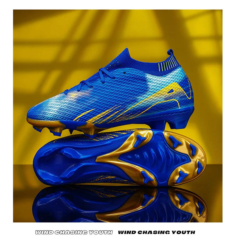 Scarpe da calcio professionali da uomo per attività all'aperto con suola in gomma, scarpe da allenamento resistenti e comode per adulti e adolescenti, scarpe da calcio antiscivolo