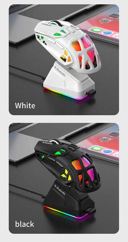 Lenovo X9Pro Tri-Mode Wireless Mouse with Bluetooth, 2.4G & Wired Connectivity, Magnetic Charging Dock, Rechargeable Gaming & Office Mouse
