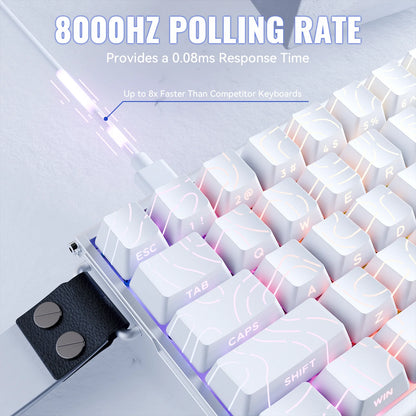 ATTACK SHARK X68MAX HE Rapid Trigger Magnetic Keyboard 60% Aluminum Wired Gaming Keyboard with Magnetic Switches, 8KHz Polling Rate & 0.005mm RT Accuracy