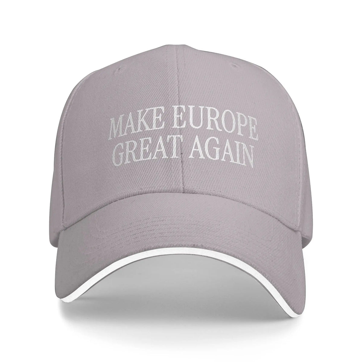 Make Europe Great Again - Cappellino da baseball bianco con scritta "Sun" - Primavera - Unisex - Adolescenti - Cappellini hip hop - Casual - Sport all'aperto - Cappellini da baseball