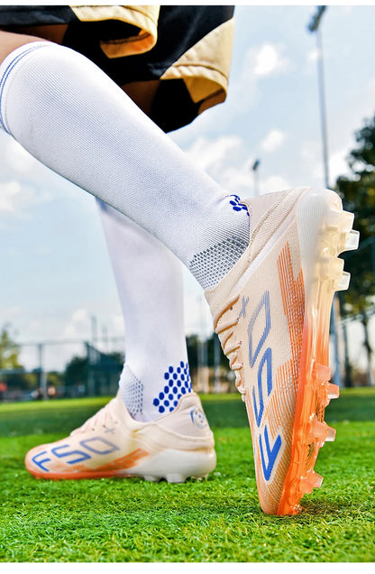 New Men Soccer Shoes Match Football Boots Sneakers Non-Slip Grass Cleats High-quality Futsal Indoor Hot-selling High-top Outdoor