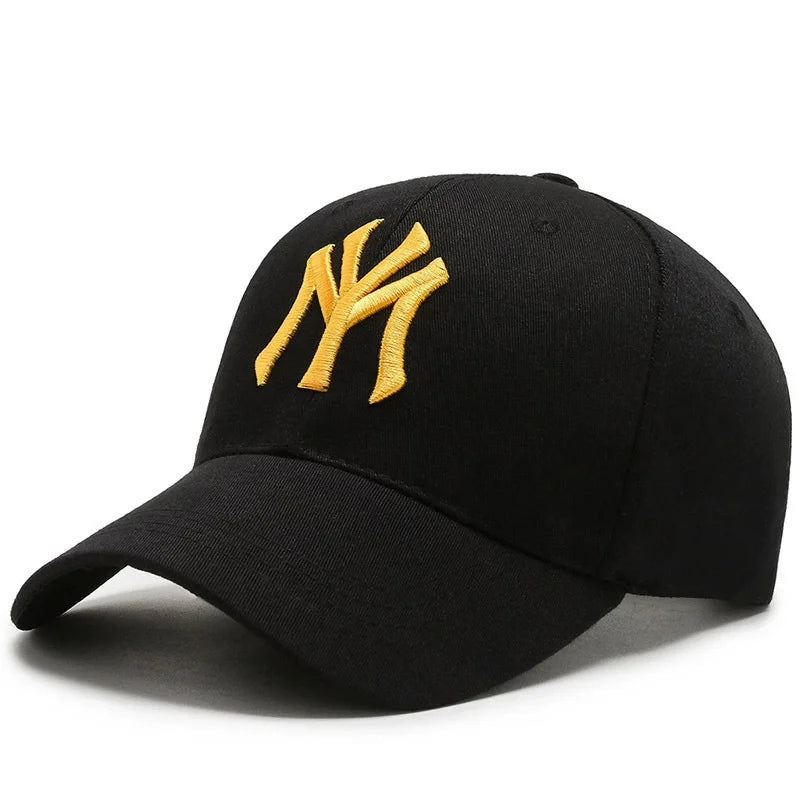 Modebaseballkasketter i bomuld med broderede bogstaver, justerbar, unisex, hiphop, trucker-kasket, afslappet snapback-kasket, udendørs sport, hverdags-kasket