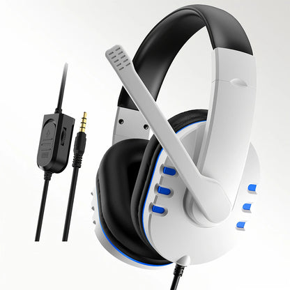 7260 Wired Headphones with Microphone – Gaming & Work Headset for PS4 PS5 Xbox One, Study & Meetings 3.5mm Jack Earphones