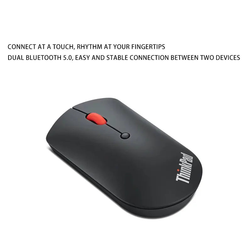 Lenovo ThinkPad Wireless Mouse 4Y50X88822 Dual Bluetooth Wireless Mouse, Ergonomic Office Mouse, 2.4GHz Laptop Mouse for Windows & Mac