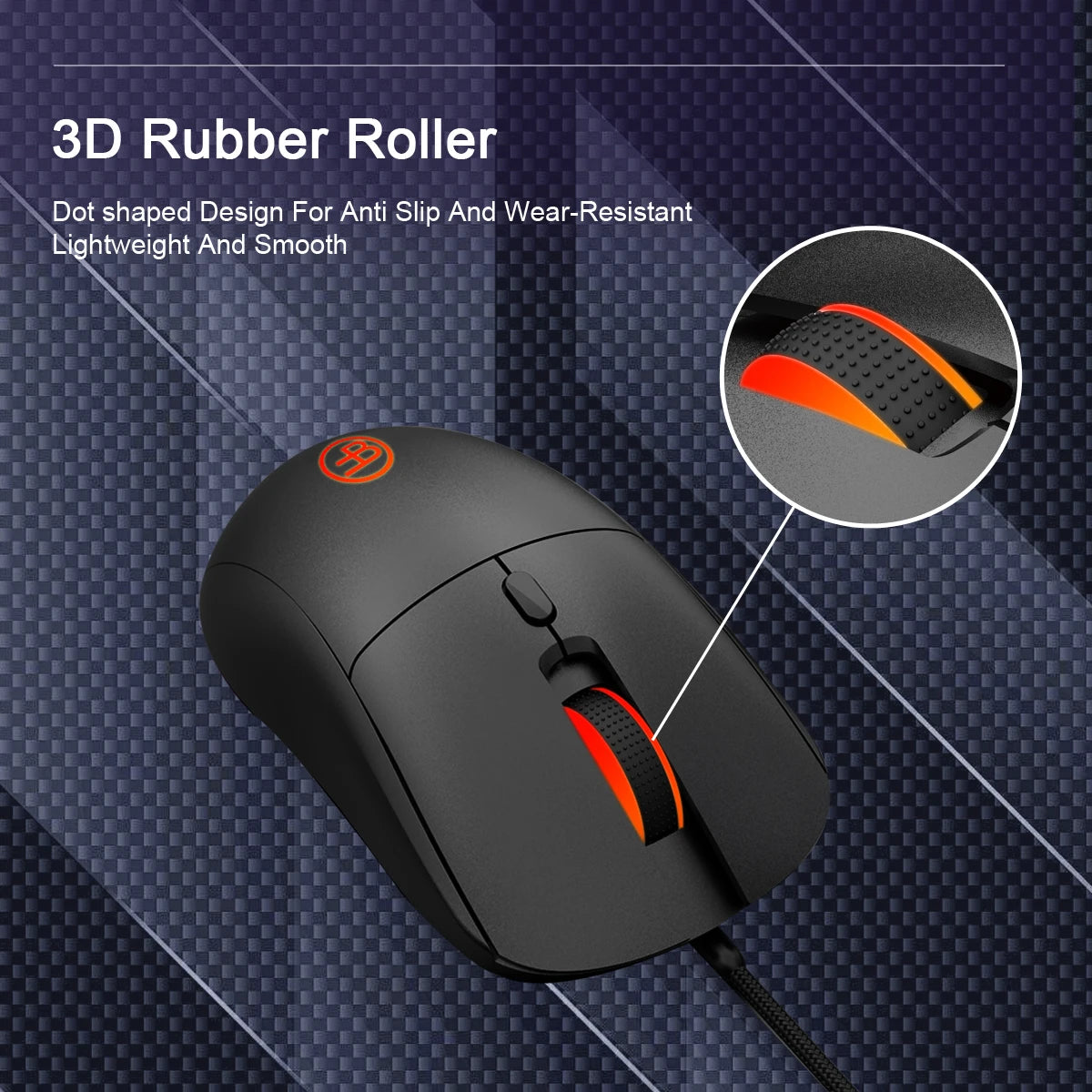 USB Wired Optical Mouse Ergonomic Gaming Mouse, 7200 DPI Wired USB Mouse with 6 Programmable Buttons, RGB Wired Mouse for PC, Laptop, MacBook & Computer