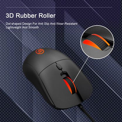 USB Wired Optical Mouse Ergonomic Gaming Mouse, 7200 DPI Wired USB Mouse with 6 Programmable Buttons, RGB Wired Mouse for PC, Laptop, MacBook & Computer