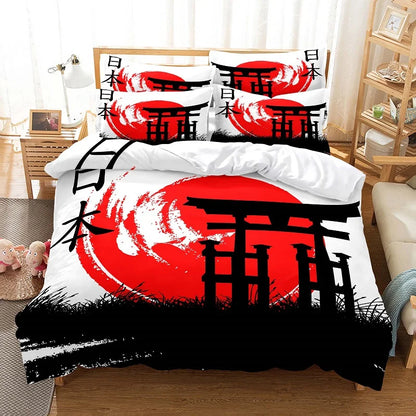 Set navlake za poplun s motivom bambusa u kineskom stilu, posteljina za mlade, platneni set navlake za poplun za krevet Queen Size, moderan set posteljine