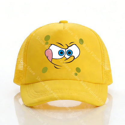 Spongebobs Baseball Caps for Adult Boys Kawaii Sports Breathable Mesh Hat Cute Cartoon Anime Sunbonnet Fashion Birthday Gifts