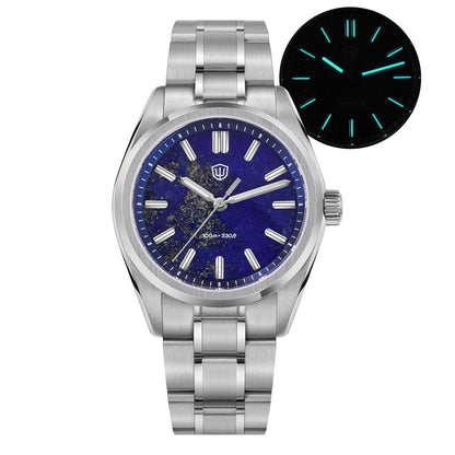 Watchdives WD0003B ‌Aventurine Dial Watch VH31 Quartz Movement Sapphire Crystal Luminous 100m Waterproof 36mm Vintage Watches