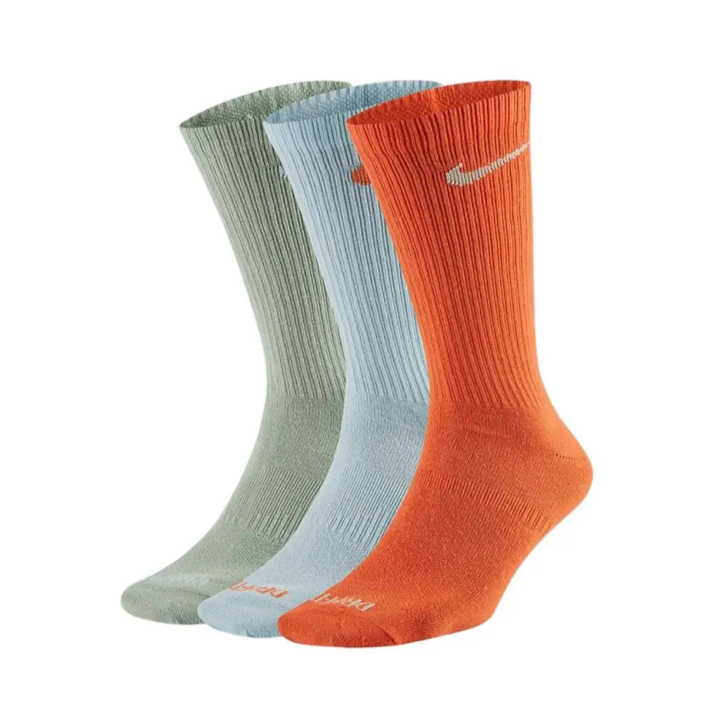 Nike 3-pak sportsokker til mænd og kvinder med tyk frotté og sål i frotté: Skridsikre, komfortable og åndbare SK0118-010