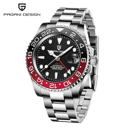 PAGANI DESIGN 40MM GMT Watches for Men Luxury Sapphire AR Mechanical Watch Ceramic Bezel Automatic 100M Waterproof Gift watch