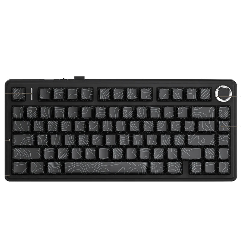 AULA F75/F75 MAX Gaming Mechanical Keyboard 2.4G Wireless/BT/Wired Keyboard 75% 81 Key Hot-Swap RGB Contour Line Office Keyboard