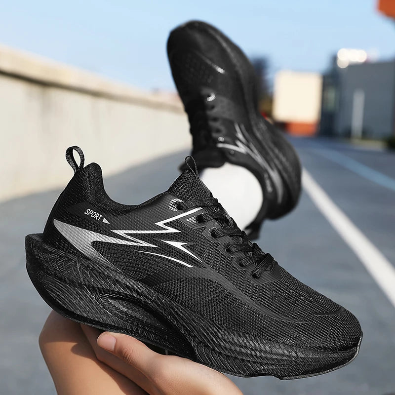 Men Running Shoes Marathon Sports Air Cushion Carbon Board Breathable Lightweight Comfortable Women Outdoor Athletic Sneakers