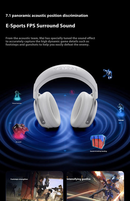 2025 Mchose X9 Headphone 3 Mode Bluetooth Headset Surround Sound Effect With Mic E-Sports Earphones Custom Accessories For Fps