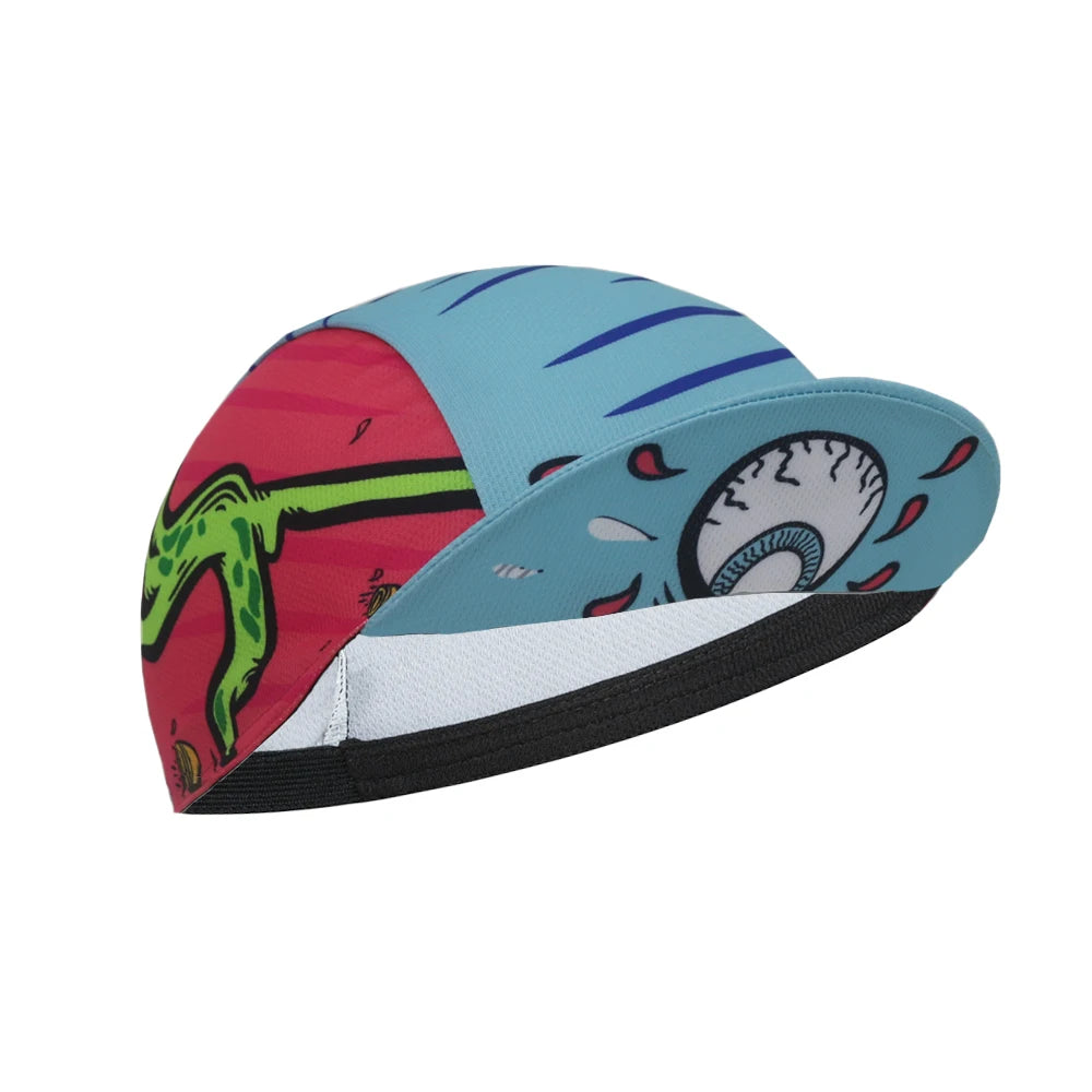 Cappellino da ciclismo con teschio per uomo e donna, cappellino sportivo da esterno, estivo, traspirante, da indossare sotto il casco da ciclismo