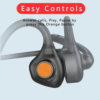Open Ear Bluetooth 5.1 Headset Wireless Headphones with AptX HD, Noise Cancelling Mic, Waterproof Sports Headset, 24H Battery Life