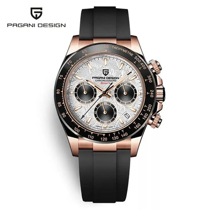 PAGANI DESIGN – Nouvelle montre pour homme, modèle de luxe à quartz en or rose, chronographe sportif étanche jusqu'à 100 m