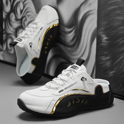 Grands chaussons pour hommes été respirant maille pantoufles mode chaussures décontractées à semelles souples pour hommes baskets légères Zapatos De Hombre