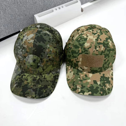 Gorra de béisbol M19 NFP multitono con estampado de camuflaje Flecktran de los Países Bajos para hombre, verde