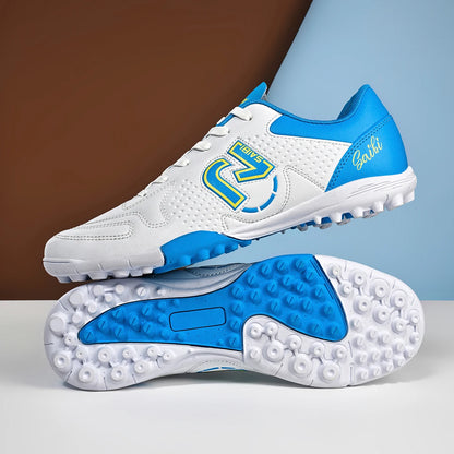 Low-top, studded soccer shoes, unisex, TF and FG, slip-resistant and wear-resistant, available in 4 colors to choose from.