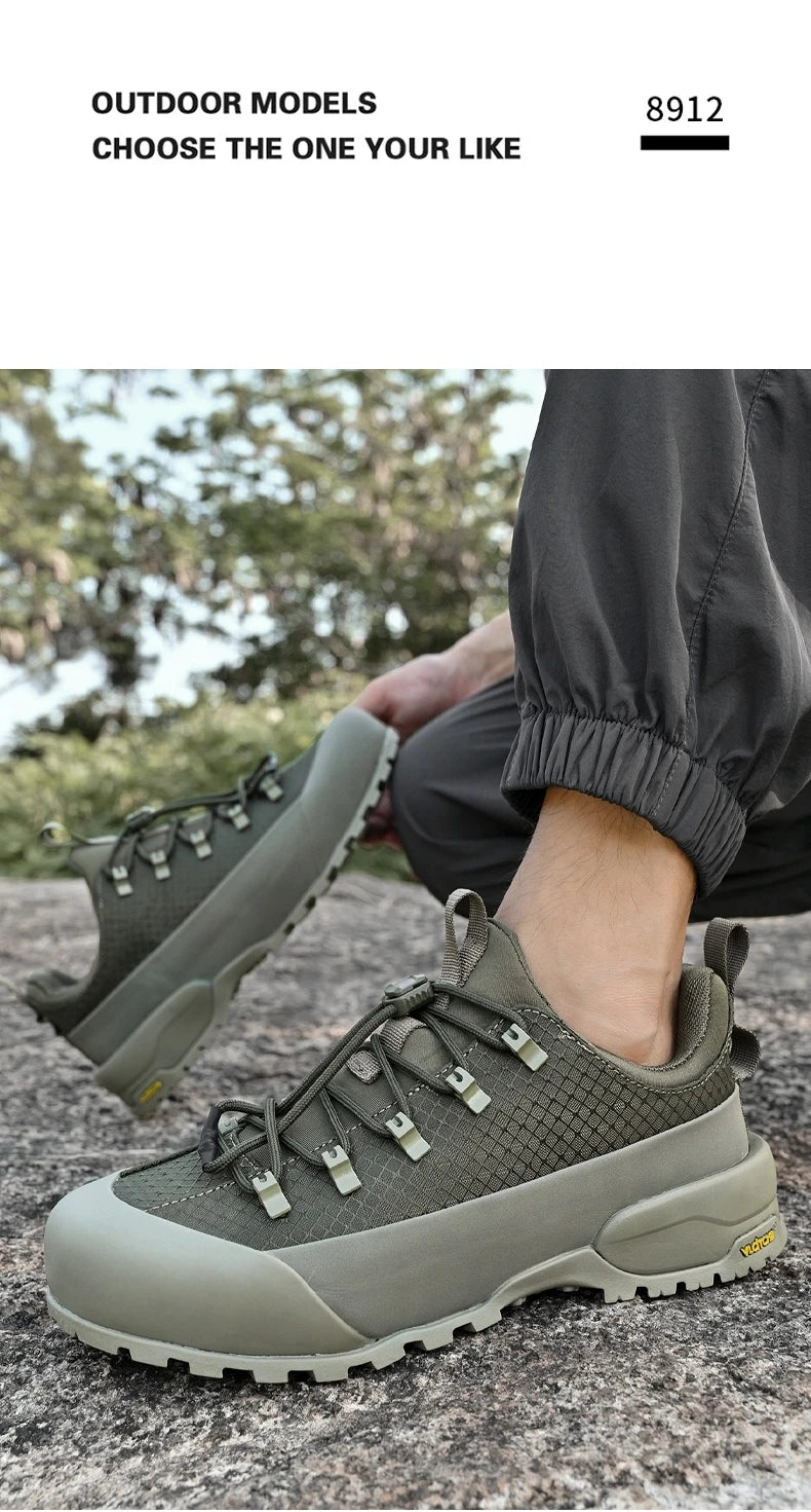 2025 New Hiking Shoes Non-Slip Grip Men's Spring Fall Outdoor Casual Sports Shoes Breathable Comfortable Durable Leisure Sneaker