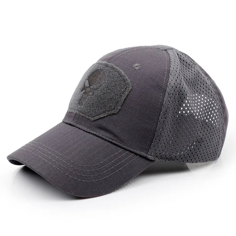 New Camo Baseball Cap for Men, Tactical Military Style with Velcro Patch, Outdoor Hiking Sun Hat & Peak Cap