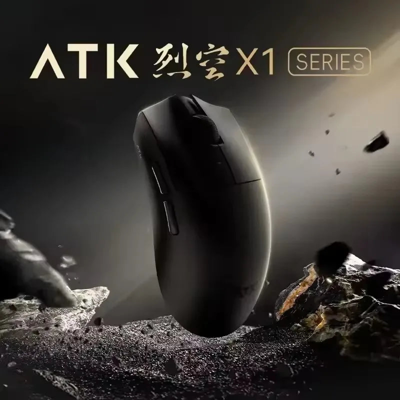 ATK X1 Series Wireless Gaming Mouse Bluetooth 8K Ultra Lightweight 49g FPS Mouse with PAW3950 Sensor, Tri-Mode Custom Gamer Mouse